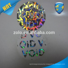 Strong Adhesive Permanent sticky security white label with hologram